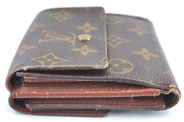 Authentic Louis Vuitton Monogram M61652 Porte Monnaie Billet Carte Credit K5851