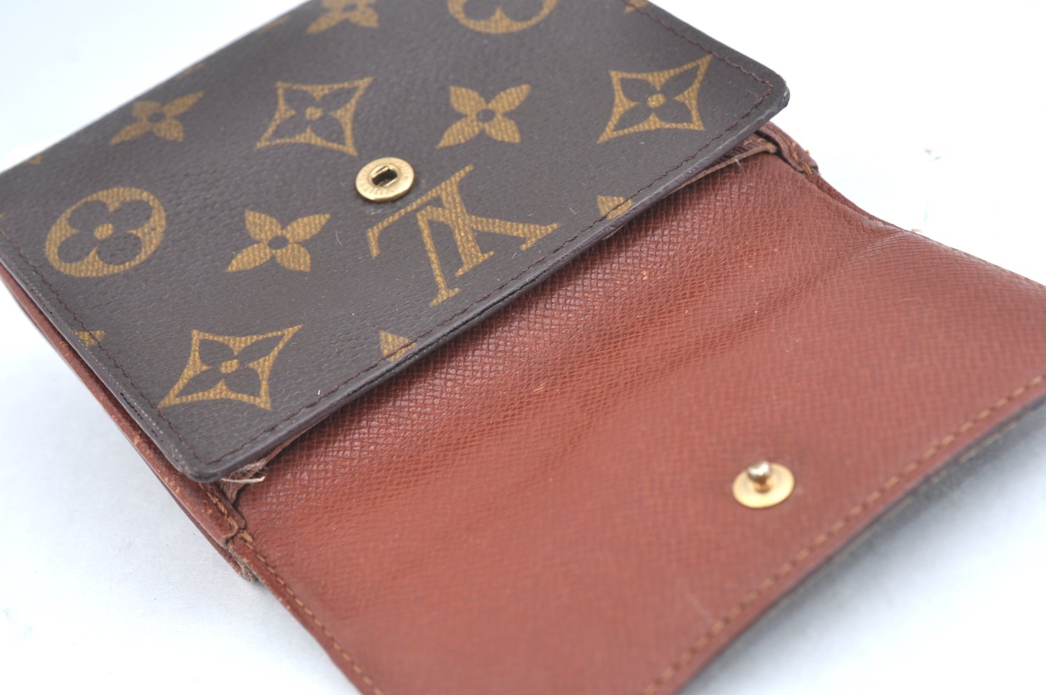 Authentic Louis Vuitton Monogram M61652 Porte Monnaie Billet Carte Credit K5851