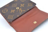 Authentic Louis Vuitton Monogram M61652 Porte Monnaie Billet Carte Credit K5851