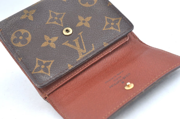 Authentic Louis Vuitton Monogram M61652 Porte Monnaie Billet Carte Credit K5851