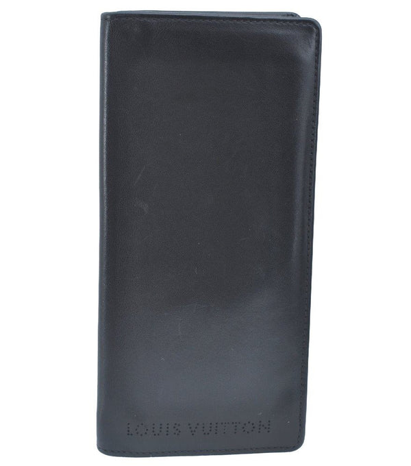 Auth Louis Vuitton Chicago Porte Valeurs Cartes 12 Credit Wallet Black LV K5856