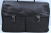 Authentic PRADA Vintage Nylon Tessuto Leather Business Bag Black K5861