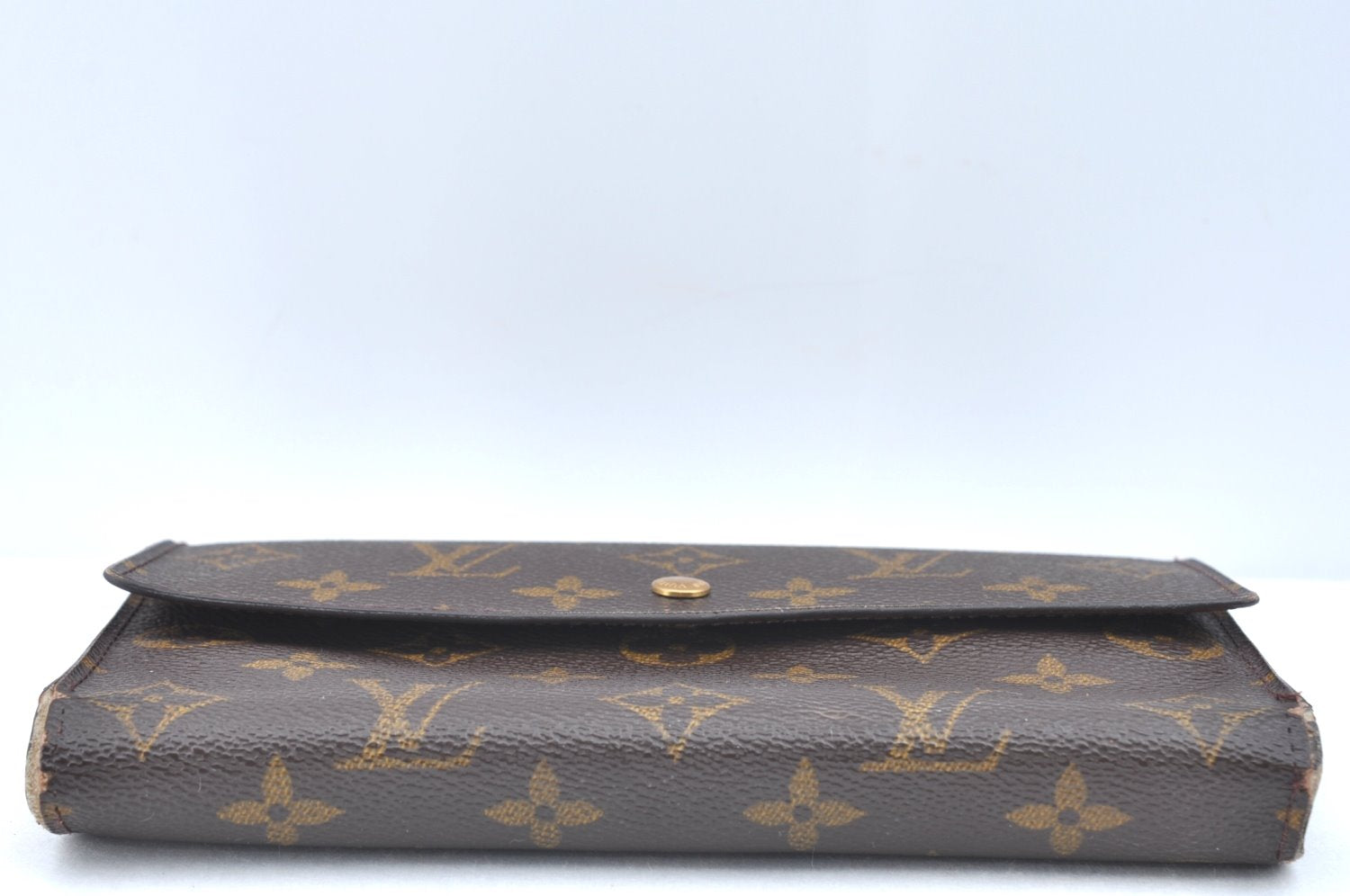 Authentic Louis Vuitton Monogram Porte Tresor International M61215 Wallet K5870