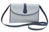 Authentic GUCCI Micro GG PVC Leather Shoulder Cross Body Bag Navy Blue K5871