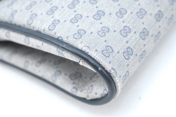 Authentic GUCCI Micro GG PVC Leather Shoulder Cross Body Bag Navy Blue K5871