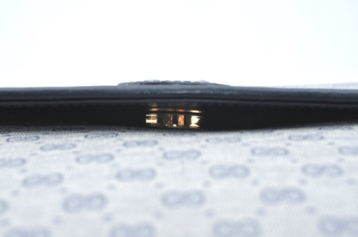 Authentic GUCCI Micro GG PVC Leather Shoulder Cross Body Bag Navy Blue K5871