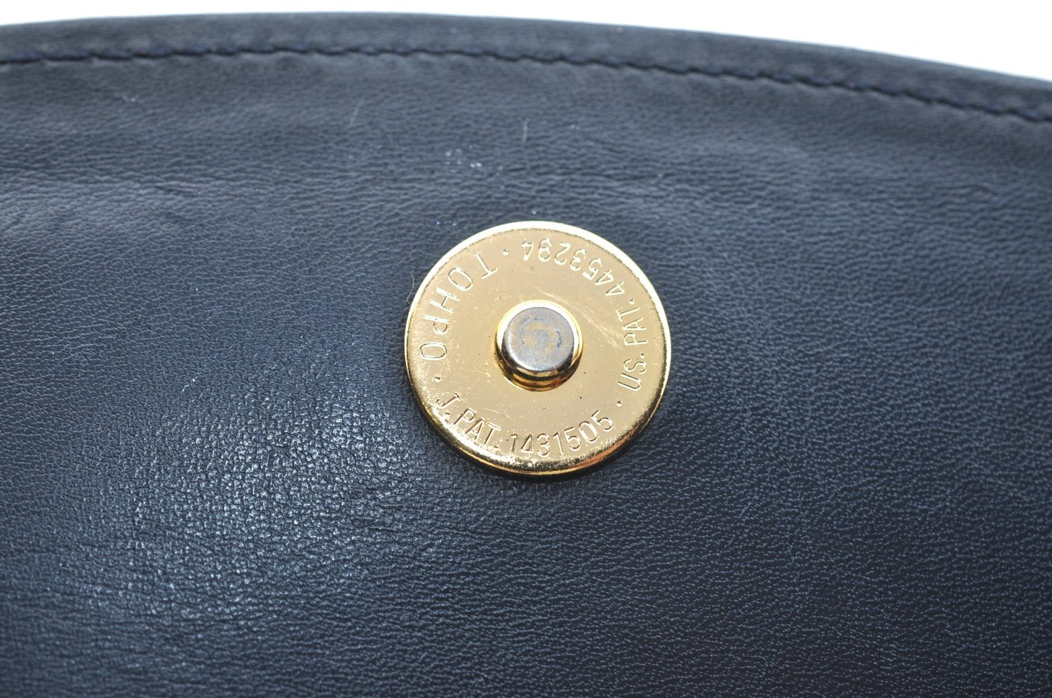 Authentic GUCCI Micro GG PVC Leather Shoulder Cross Body Bag Navy Blue K5871