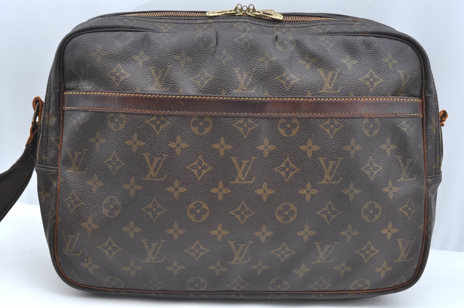 Auth Louis Vuitton Monogram Reporter GM Shoulder Cross Bag M45252 LV Junk K5872