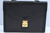 Auth Louis Vuitton Epi Porte Documents Bandouliere Briefcase M54462 Black K5875