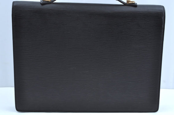 Auth Louis Vuitton Epi Porte Documents Bandouliere Briefcase M54462 Black K5875