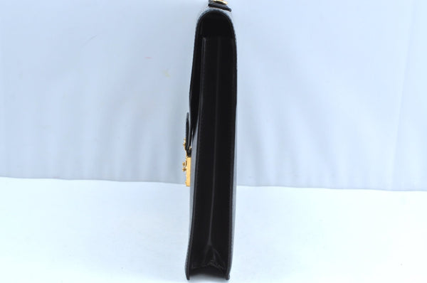 Auth Louis Vuitton Epi Porte Documents Bandouliere Briefcase M54462 Black K5875