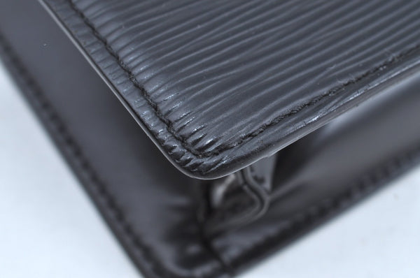 Auth Louis Vuitton Epi Porte Documents Bandouliere Briefcase M54462 Black K5875
