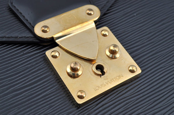 Auth Louis Vuitton Epi Porte Documents Bandouliere Briefcase M54462 Black K5875