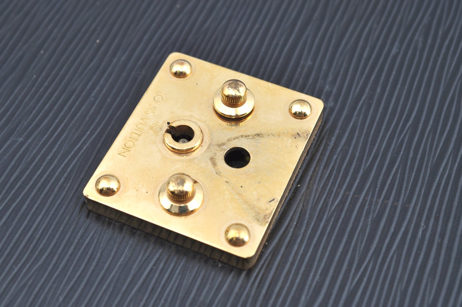 Auth Louis Vuitton Epi Porte Documents Bandouliere Briefcase M54462 Black K5875