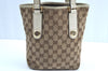Authentic GUCCI Charmy Shoulder Tote Bag GG Canvas Leather 153361 Brown K5877