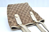 Authentic GUCCI Charmy Shoulder Tote Bag GG Canvas Leather 153361 Brown K5877