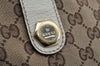 Authentic GUCCI Charmy Shoulder Tote Bag GG Canvas Leather 153361 Brown K5877