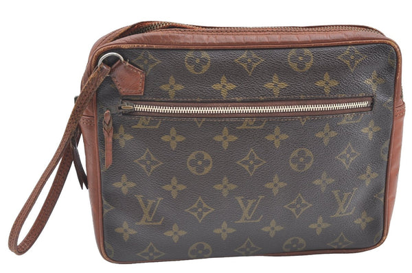 Authentic Louis Vuitton Monogram Pochette Sport Clutch Bag Old Model Junk K5878