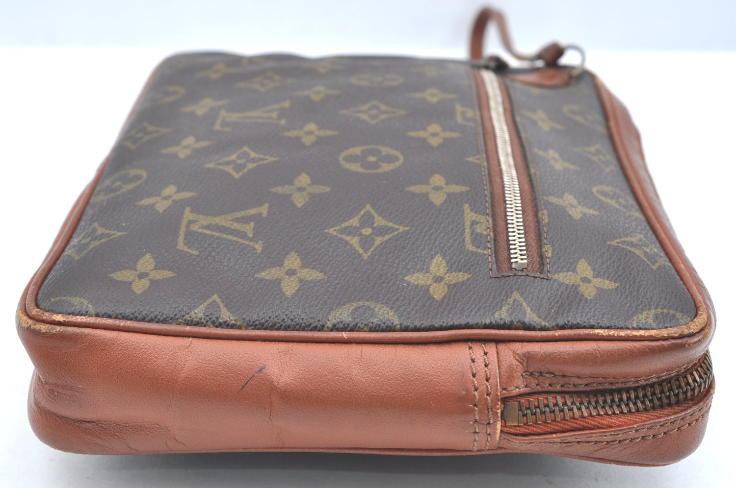 Authentic Louis Vuitton Monogram Pochette Sport Clutch Bag Old Model Junk K5878