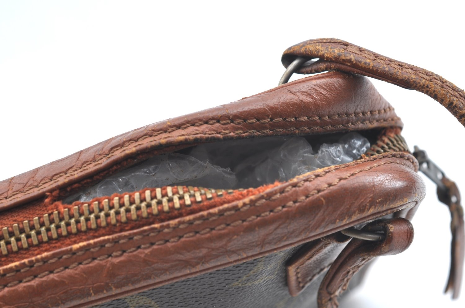 Authentic Louis Vuitton Monogram Pochette Sport Clutch Bag Old Model Junk K5878