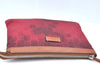 Authentic GUCCI Clutch Hand Bag Purse GG Nylon Leather 282071 Red K5881