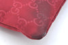 Authentic GUCCI Clutch Hand Bag Purse GG Nylon Leather 282071 Red K5881