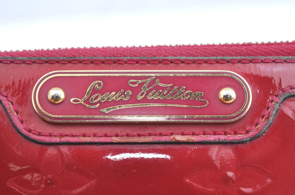 Authentic Louis Vuitton Vernis Pochette Cles NM Coin Purse Case M91669 Red K5885