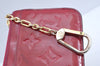 Authentic Louis Vuitton Vernis Pochette Cles NM Coin Purse Case M91669 Red K5885