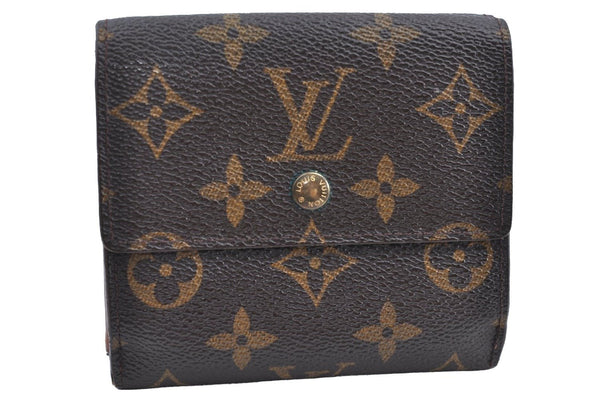 Authentic Louis Vuitton Monogram M61652 Porte Monnaie Billet Carte Credit K5886