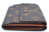Authentic Louis Vuitton Monogram M61652 Porte Monnaie Billet Carte Credit K5886