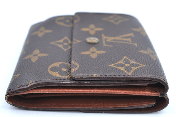 Authentic Louis Vuitton Monogram M61652 Porte Monnaie Billet Carte Credit K5886