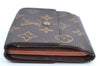 Authentic Louis Vuitton Monogram M61652 Porte Monnaie Billet Carte Credit K5886