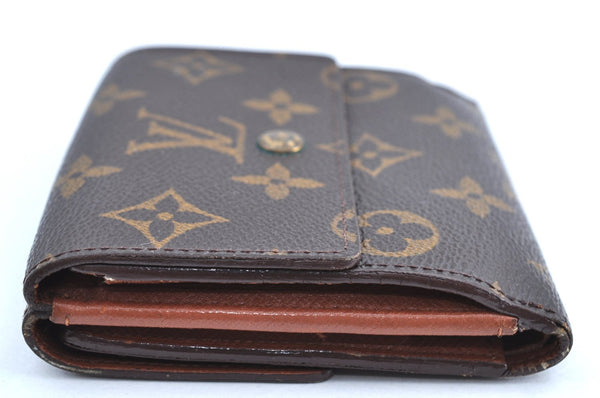 Authentic Louis Vuitton Monogram M61652 Porte Monnaie Billet Carte Credit K5886