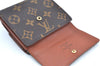 Authentic Louis Vuitton Monogram M61652 Porte Monnaie Billet Carte Credit K5886