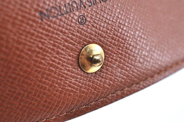 Authentic Louis Vuitton Monogram M61652 Porte Monnaie Billet Carte Credit K5886