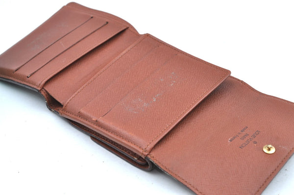 Authentic Louis Vuitton Monogram M61652 Porte Monnaie Billet Carte Credit K5886