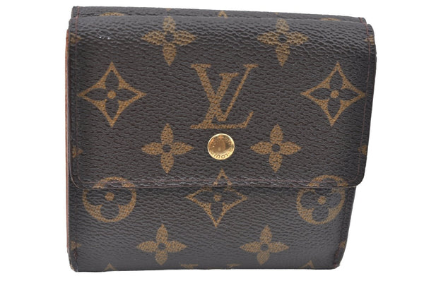 Authentic Louis Vuitton Monogram M61652 Porte Monnaie Billet Carte Credit K5888