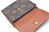 Authentic Louis Vuitton Monogram M61652 Porte Monnaie Billet Carte Credit K5888