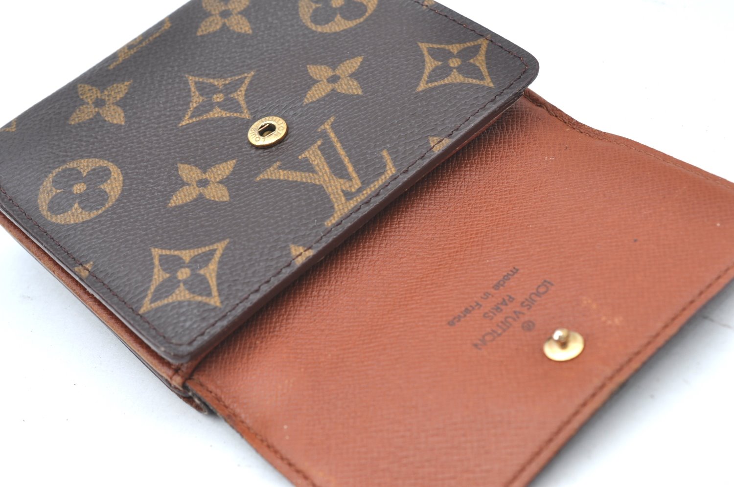 Authentic Louis Vuitton Monogram M61652 Porte Monnaie Billet Carte Credit K5888