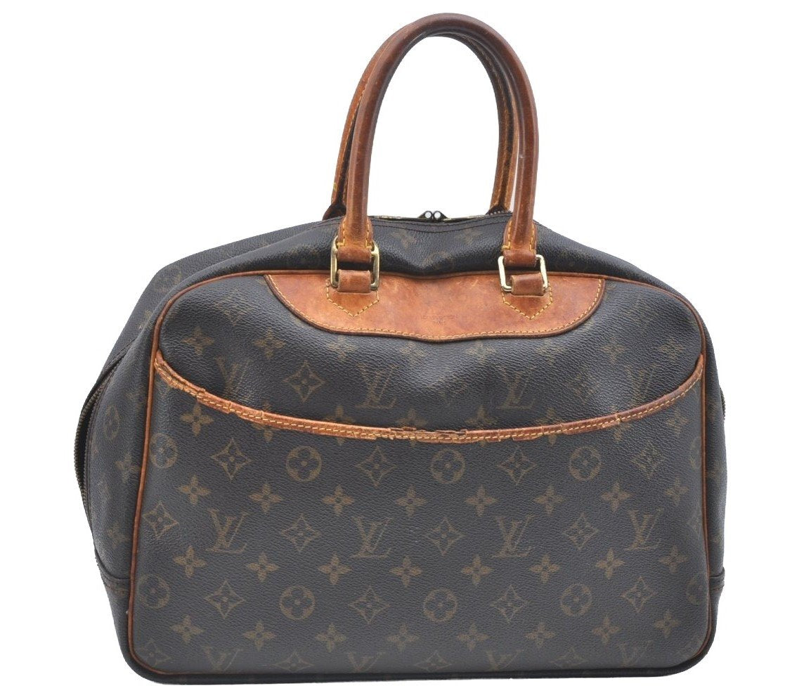 Authentic Louis Vuitton Monogram Deauville Hand Bag M47270 LV Junk K5891