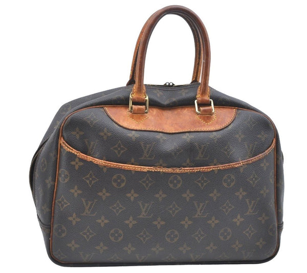 Authentic Louis Vuitton Monogram Deauville Hand Bag M47270 LV Junk K5891