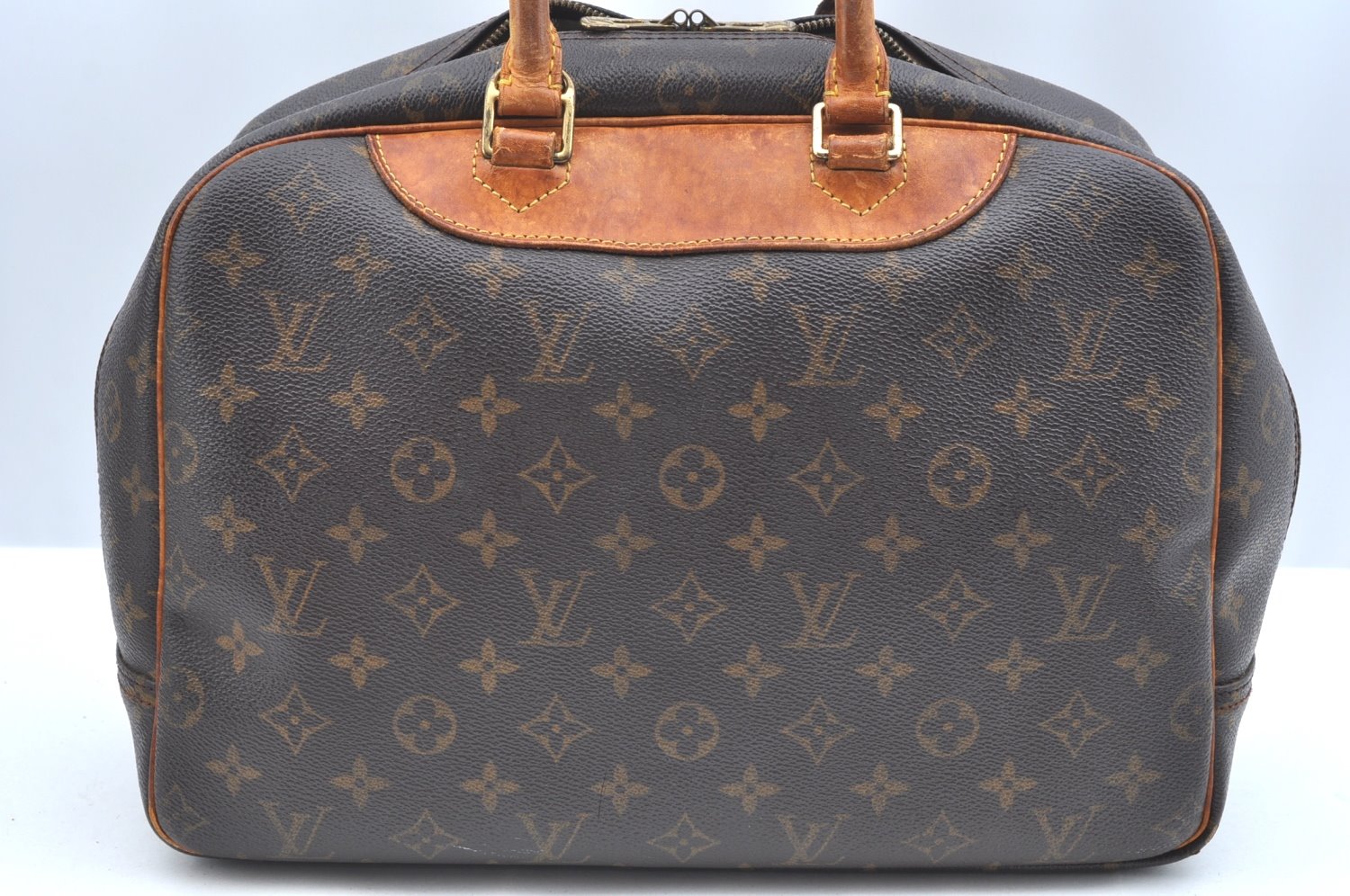 Authentic Louis Vuitton Monogram Deauville Hand Bag M47270 LV Junk K5891