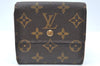 Authentic Louis Vuitton Monogram M61652 Porte Monnaie Billet Carte Credit K5893