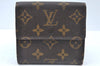 Authentic Louis Vuitton Monogram M61652 Porte Monnaie Billet Carte Credit K5893