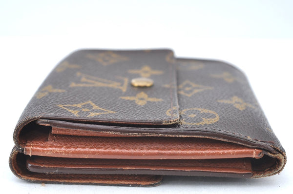 Authentic Louis Vuitton Monogram M61652 Porte Monnaie Billet Carte Credit K5893