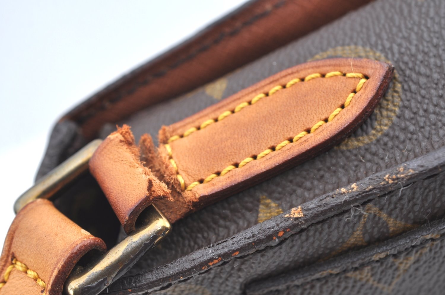 Auth Louis Vuitton Monogram Saint Cloud MM M51243 Shoulder Cross Bag Junk K5894