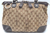 Authentic GUCCI Sukey 2Way Shoulder Tote Bag GG Canvas Leather Brown K5900