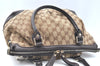 Authentic GUCCI Sukey 2Way Shoulder Tote Bag GG Canvas Leather Brown K5900