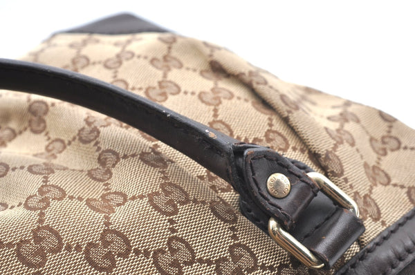 Authentic GUCCI Sukey 2Way Shoulder Tote Bag GG Canvas Leather Brown K5900