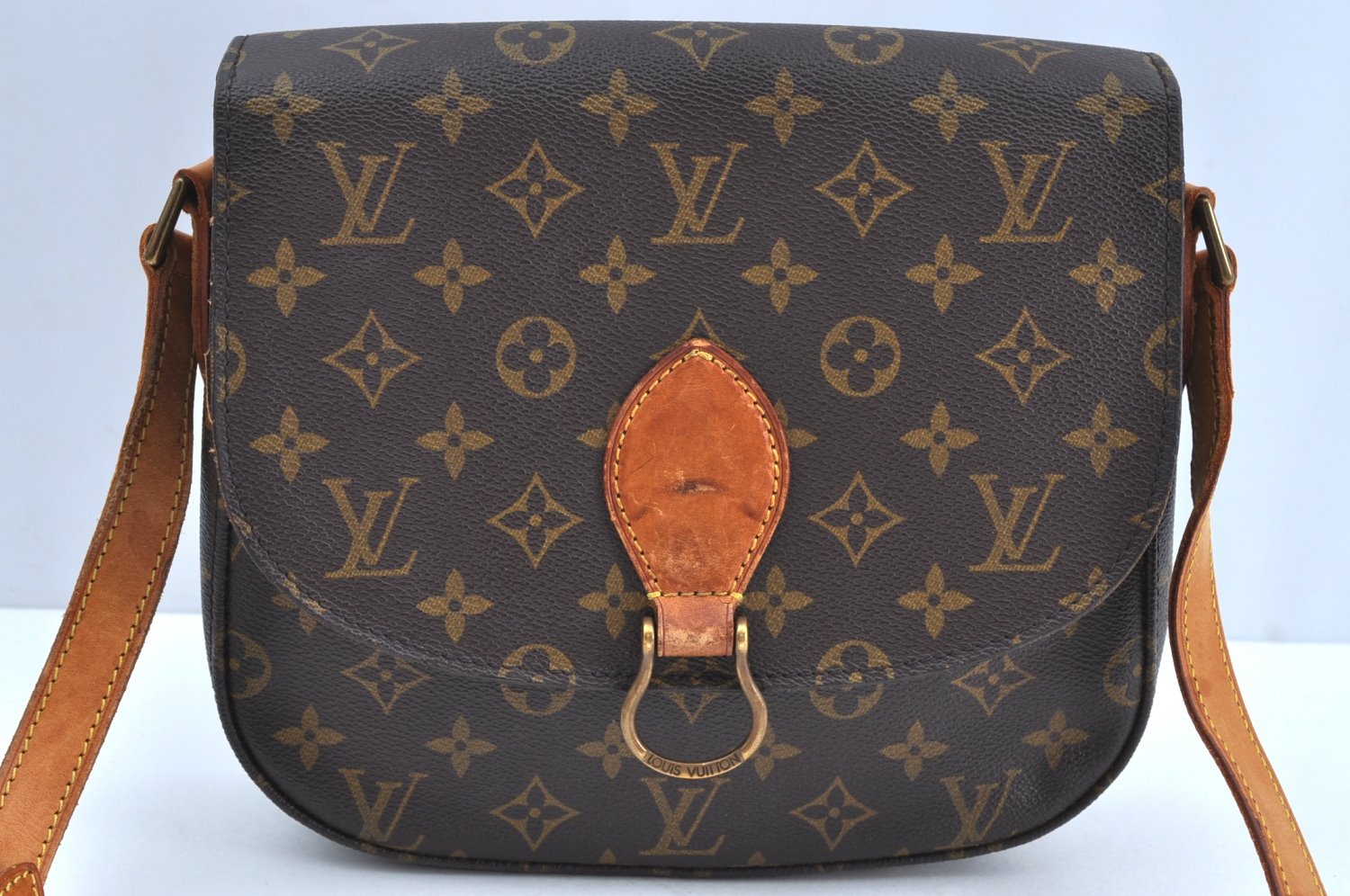 Authentic Louis Vuitton Monogram Saint Cloud GM M51242 Shoulder Cross Bag K5901